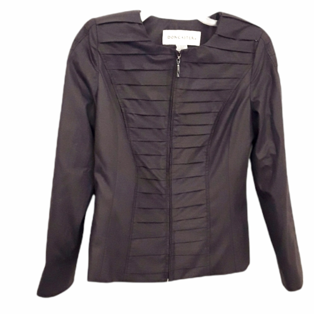 Doncaster Accordion Pleat Zip Up Jacket EUC sz 6